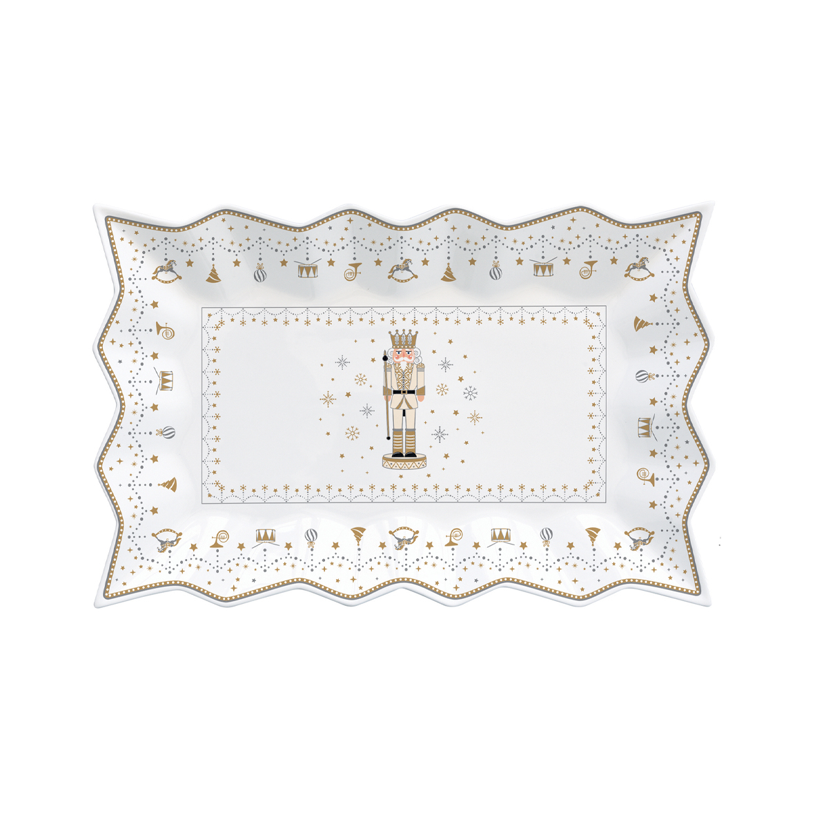 Service de plateau en porcelaine 35 x 23 cm ROYAL NUTCRACKER