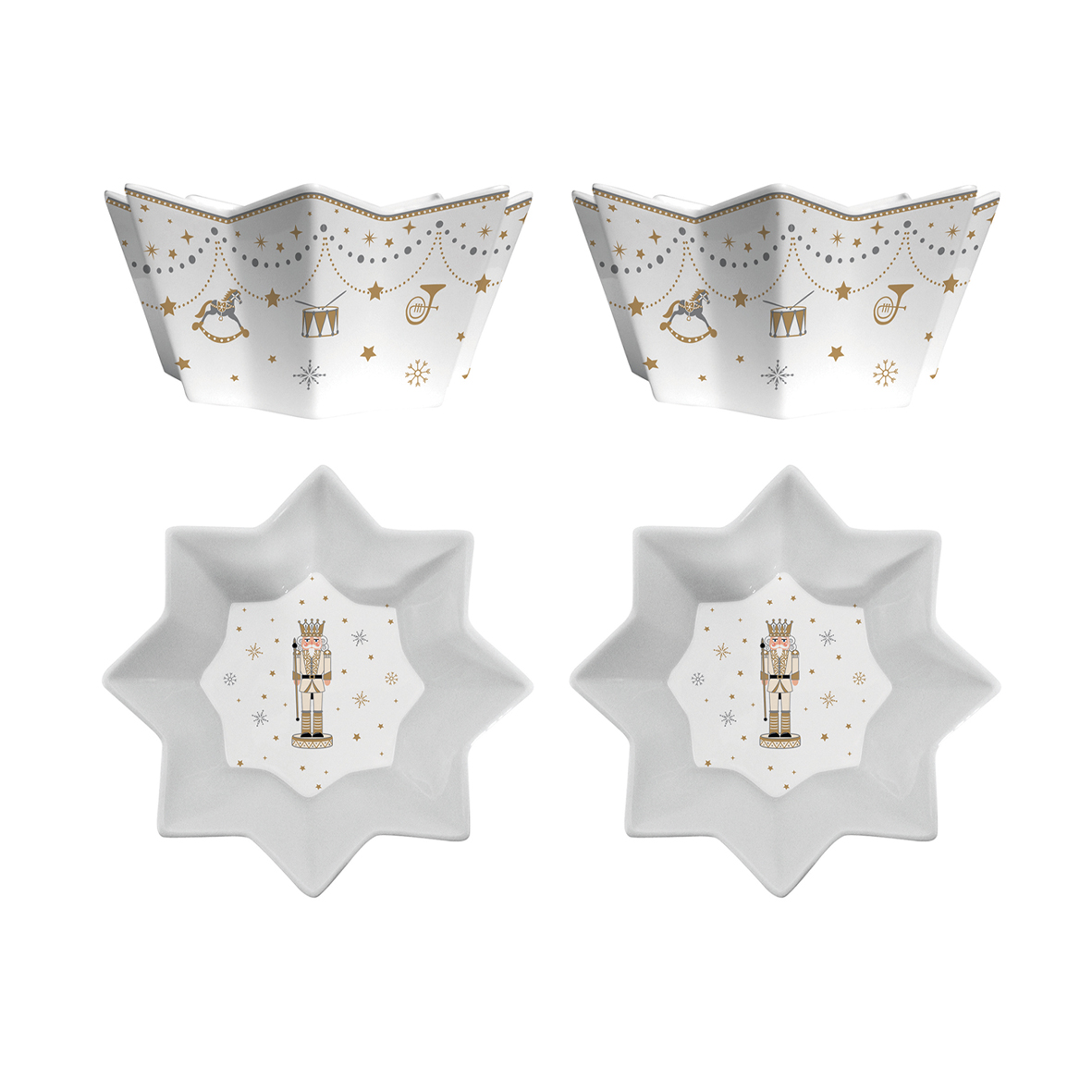 Set 2 bol en porcelaine Ø 14 cm ROYAL NUTCRACKER