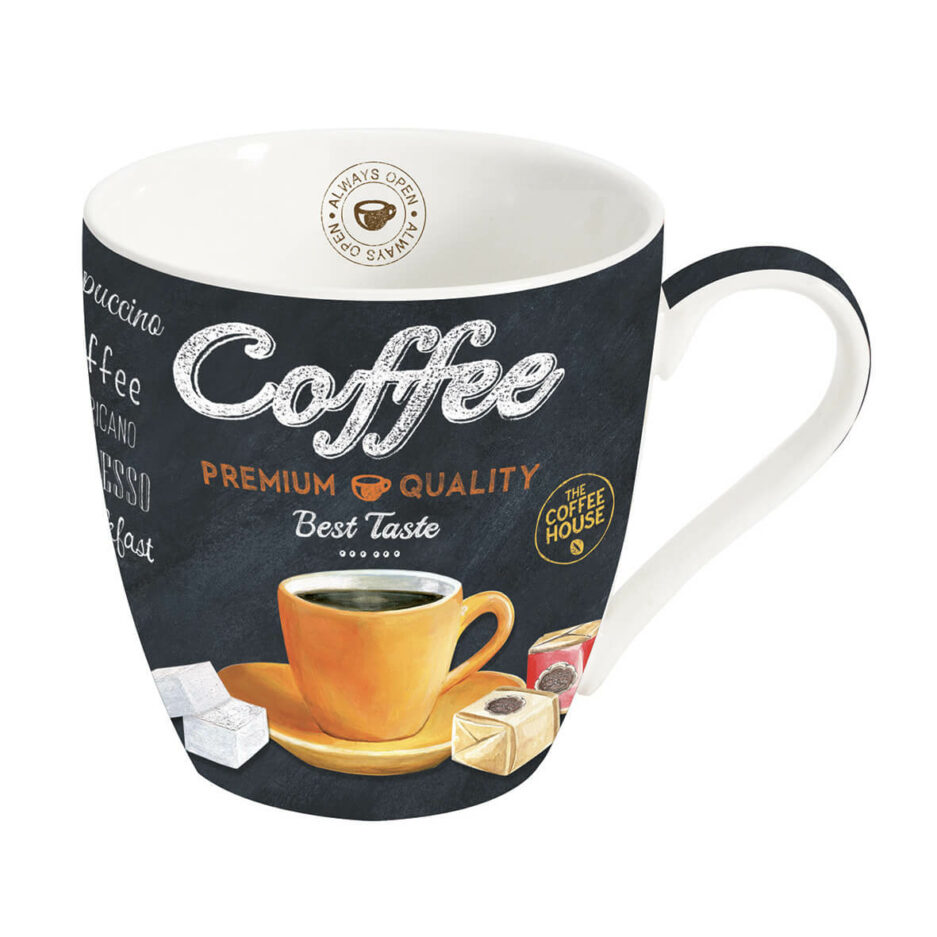 Tasse en porcelaine It'S COFFEE TIME ORANGE