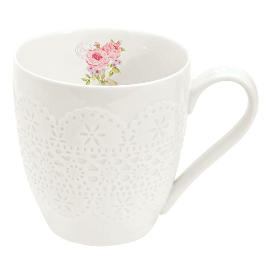 Tasse individuelle en porcelaine 350 ml dans une boîte ROSES