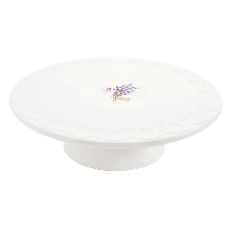 Plat à gâteau en porcelaine de 26 cm LAVANDE