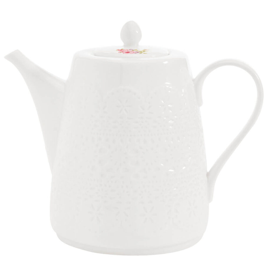 Théière en porcelaine 850 ml dans une boîte ROSES