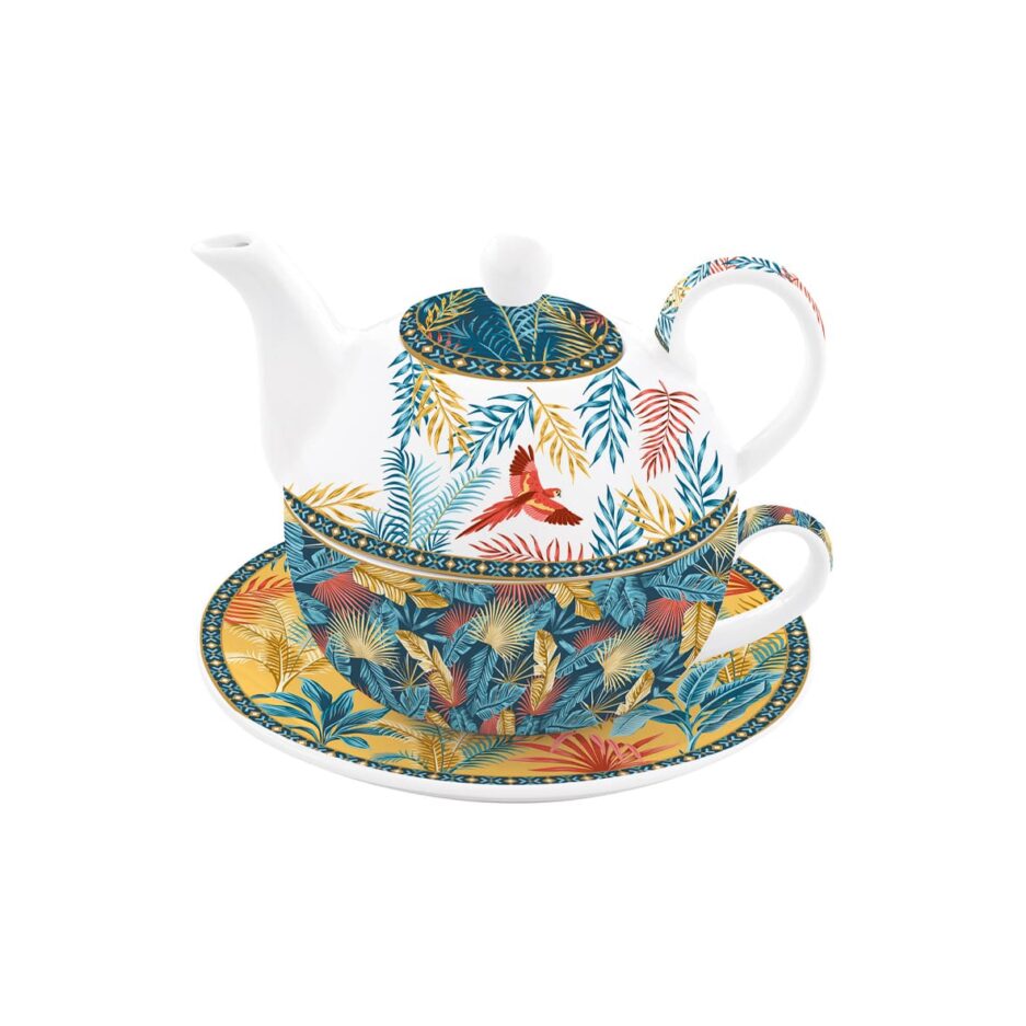 Ensemble thé pour une personne (350 ml) en porcelaine EQUATORIAL