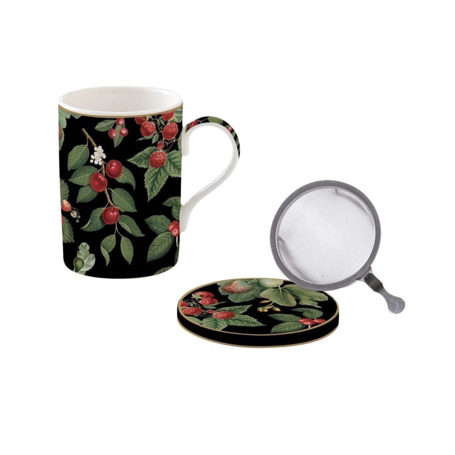 Mug e sottobicchiere con infusiera ORCHARD