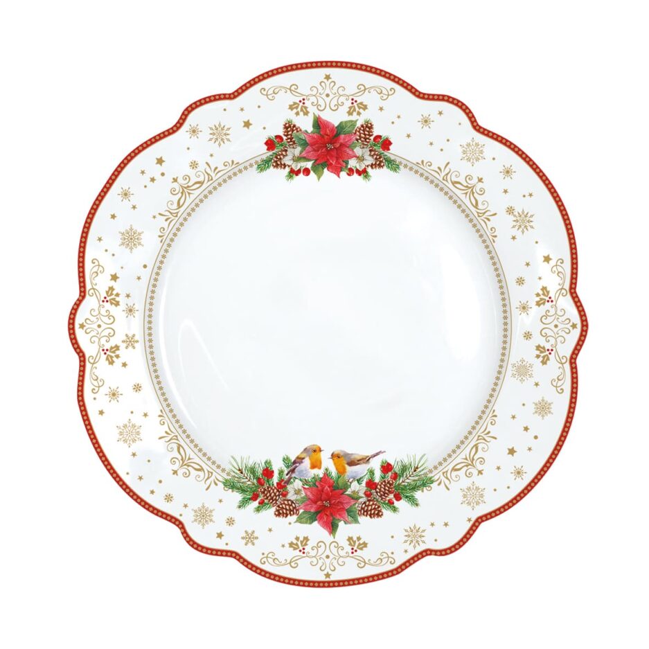 Porcelain dinner plate Ø 26 cm CHRISTMAS MELODY