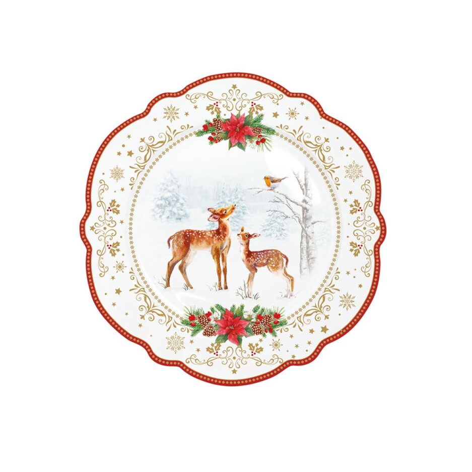 Porcelain side plate Ø 20 cm CHRISTMAS MELODY