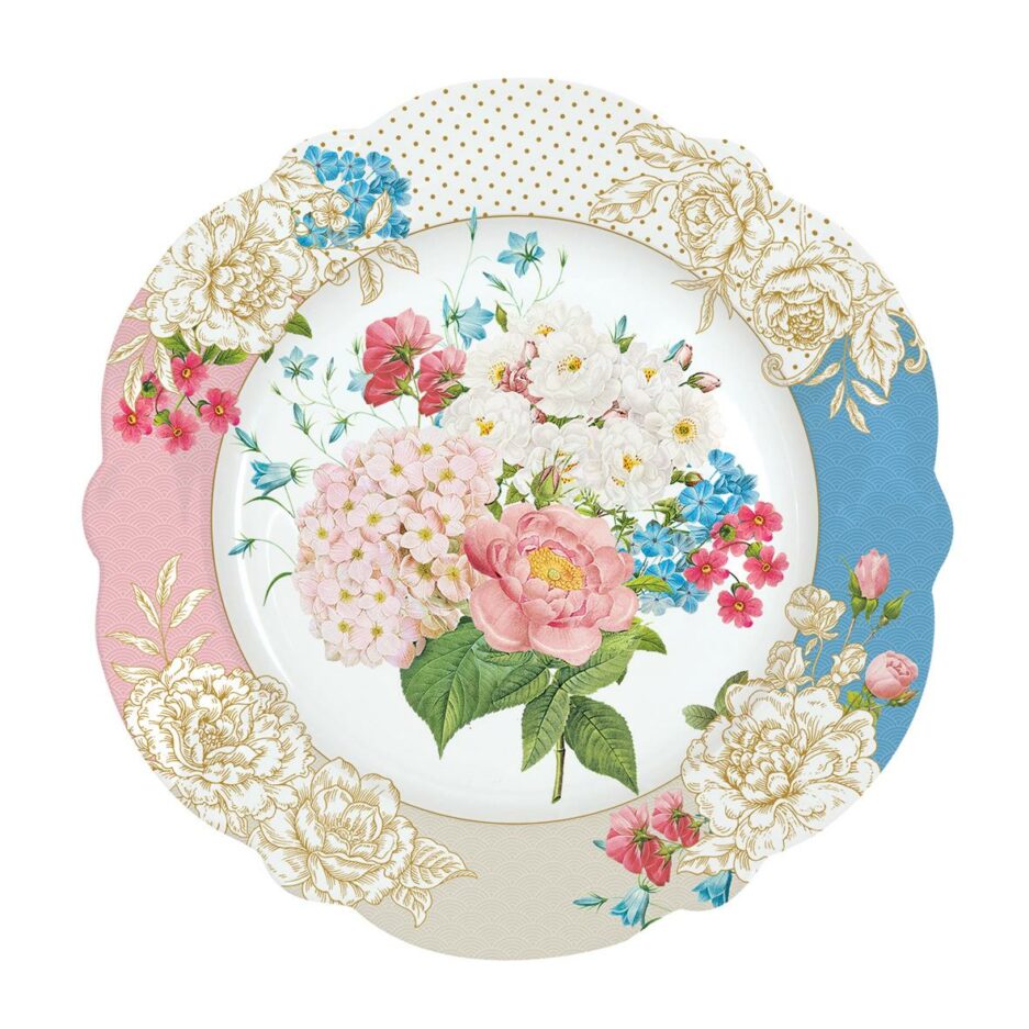 Set 6 Porcelain plates Ø20 cm