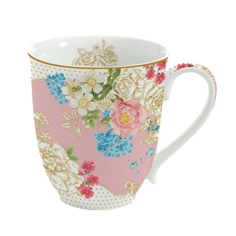 Set 6 Porcelain mugs 300 ml KAKI