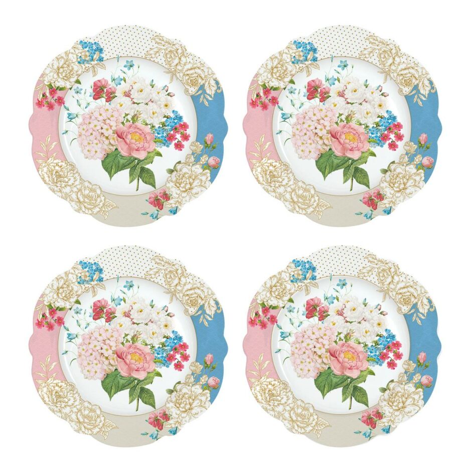 Set 4 porcelain dessert plates Ø20 in gift box