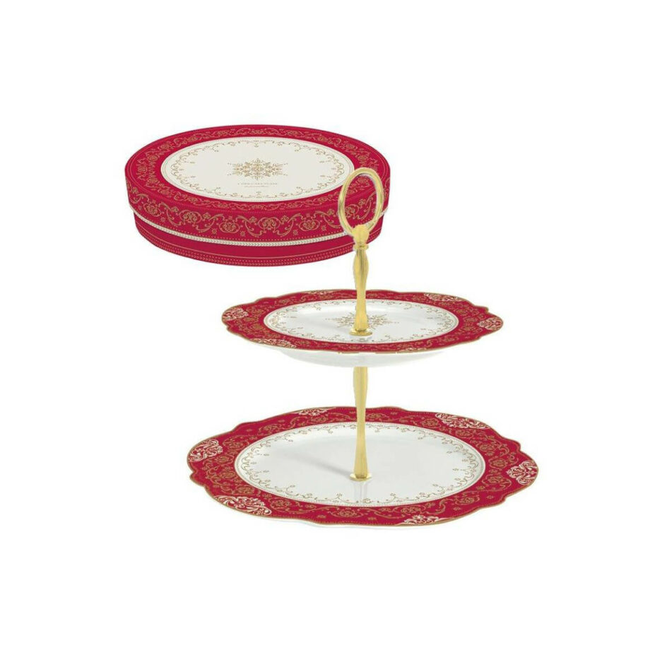 Porcelain 2 tiers cake plate Ø 20/26 cm