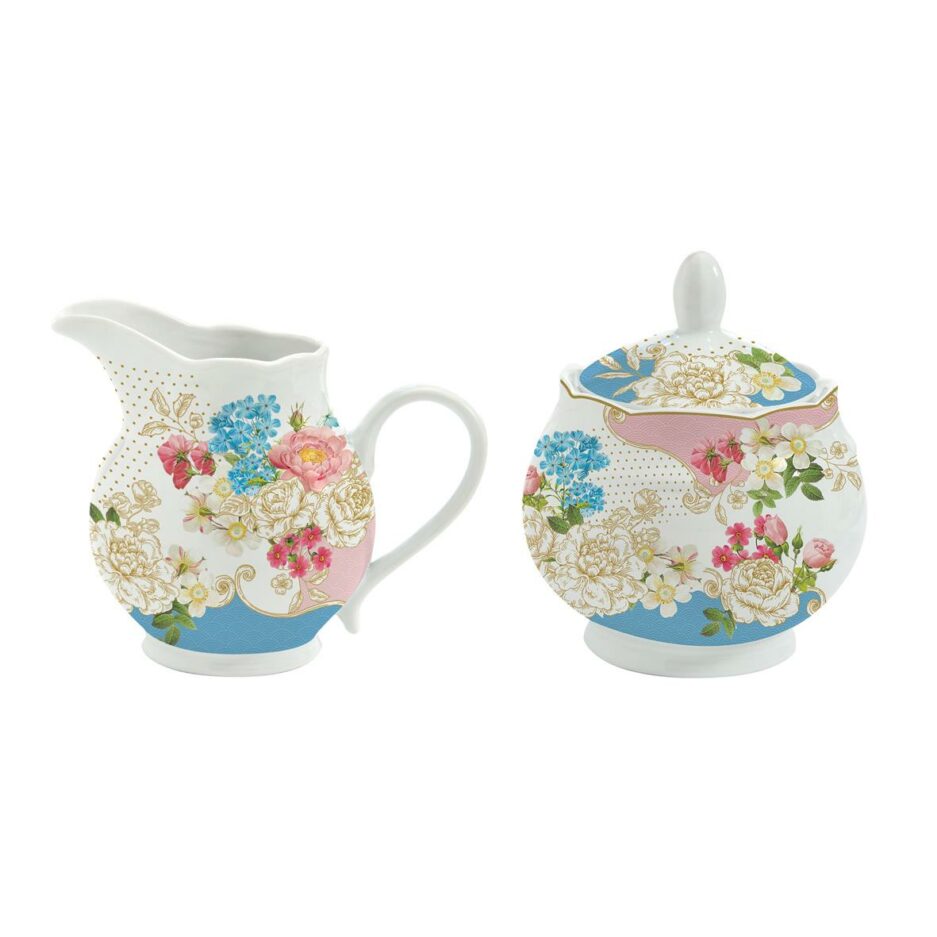Porcelain creamer and sugar bowl 250ml+250ml in gift box