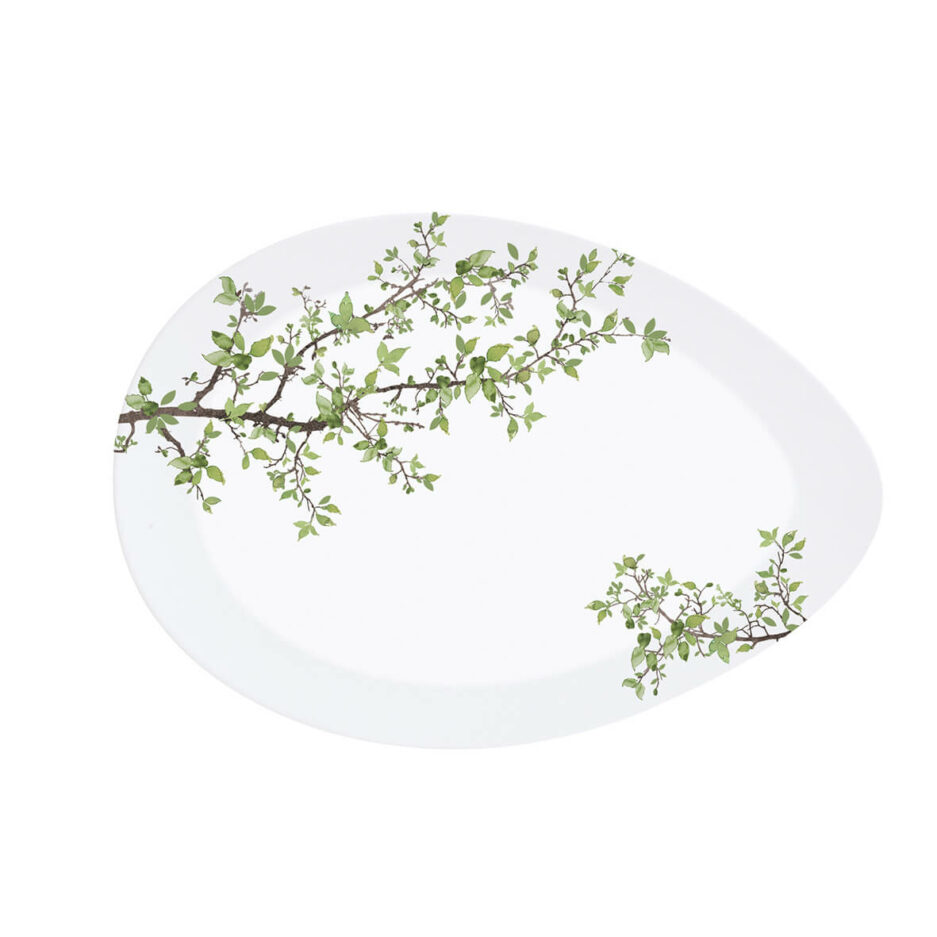 Porcelain serving platter 24x16,5 cm NATURA