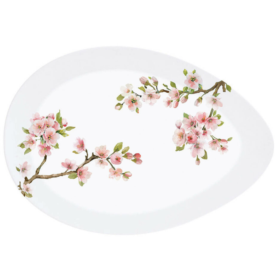 Porcelain serving platter 36x25 cm SAKURA
