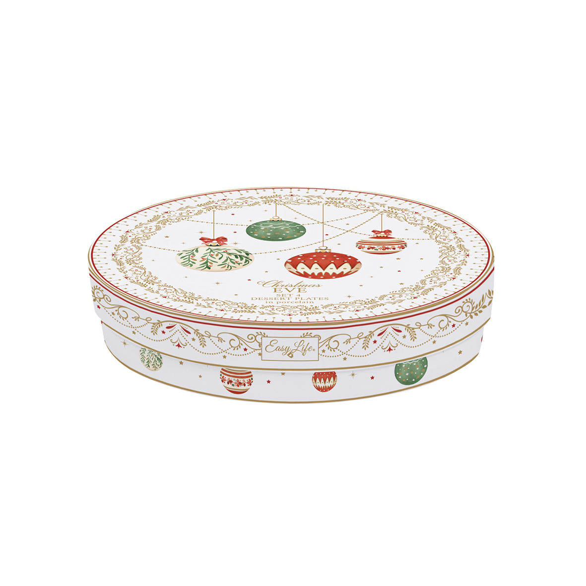 Alternative view of Set 4 piatti dessert in porcellana  Ø 19 cm CHRISTMAS EVE