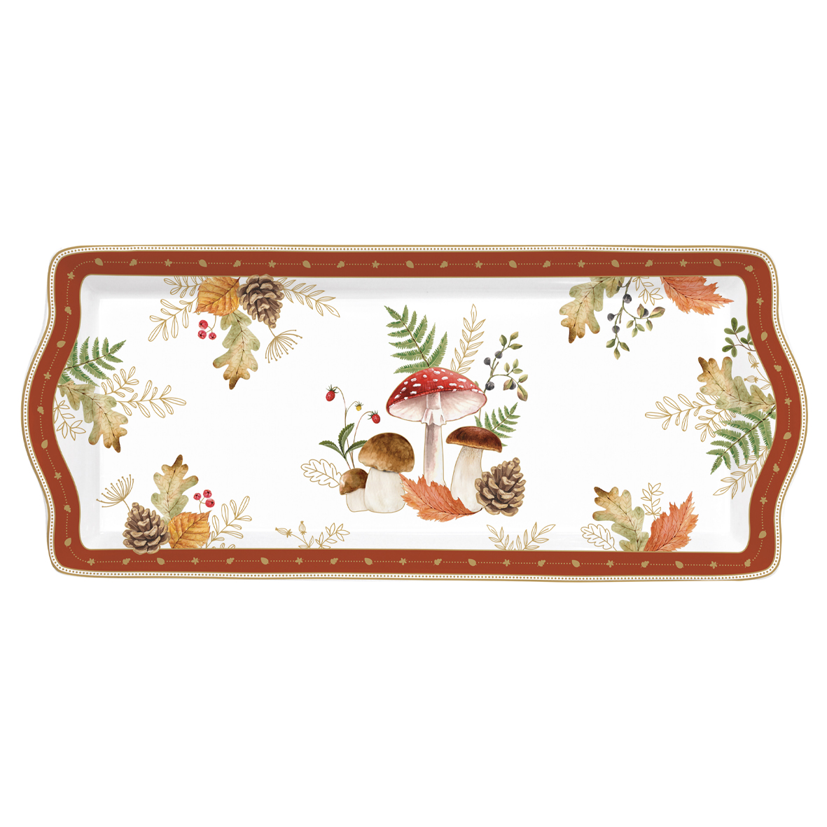 Serving plate in porcelain 35x15 cm AUTUMN BREEZE
