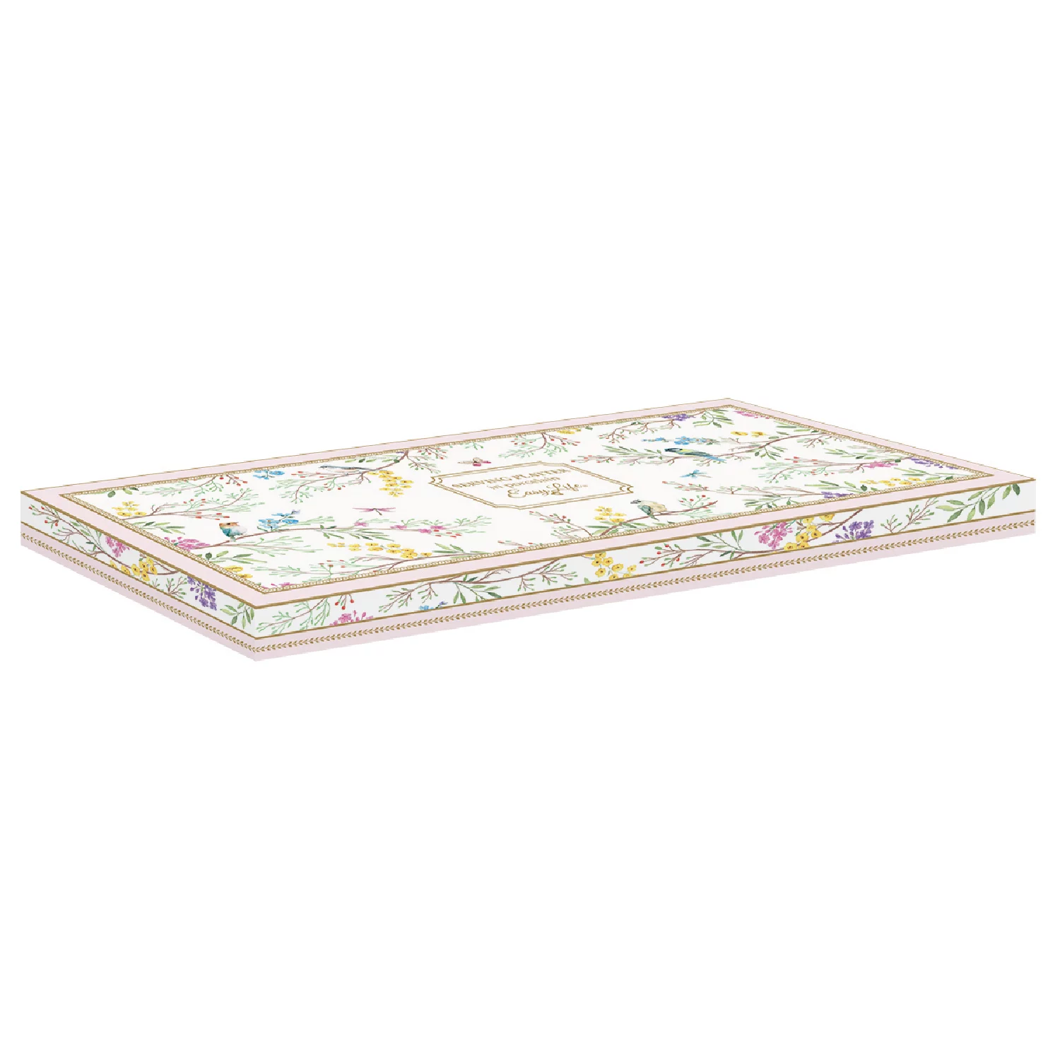 Alternative view of Serving platter in porcelain 35x15 cm BIRDS MELODY