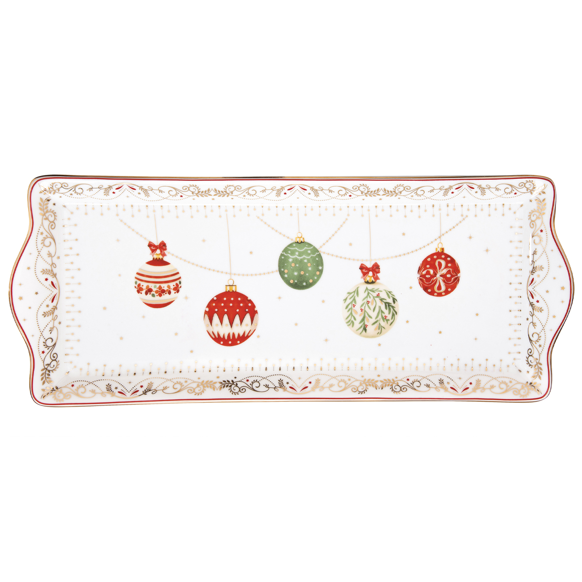 Piatto da portata in porcellana 35x15 cm CHRISTMAS EVE