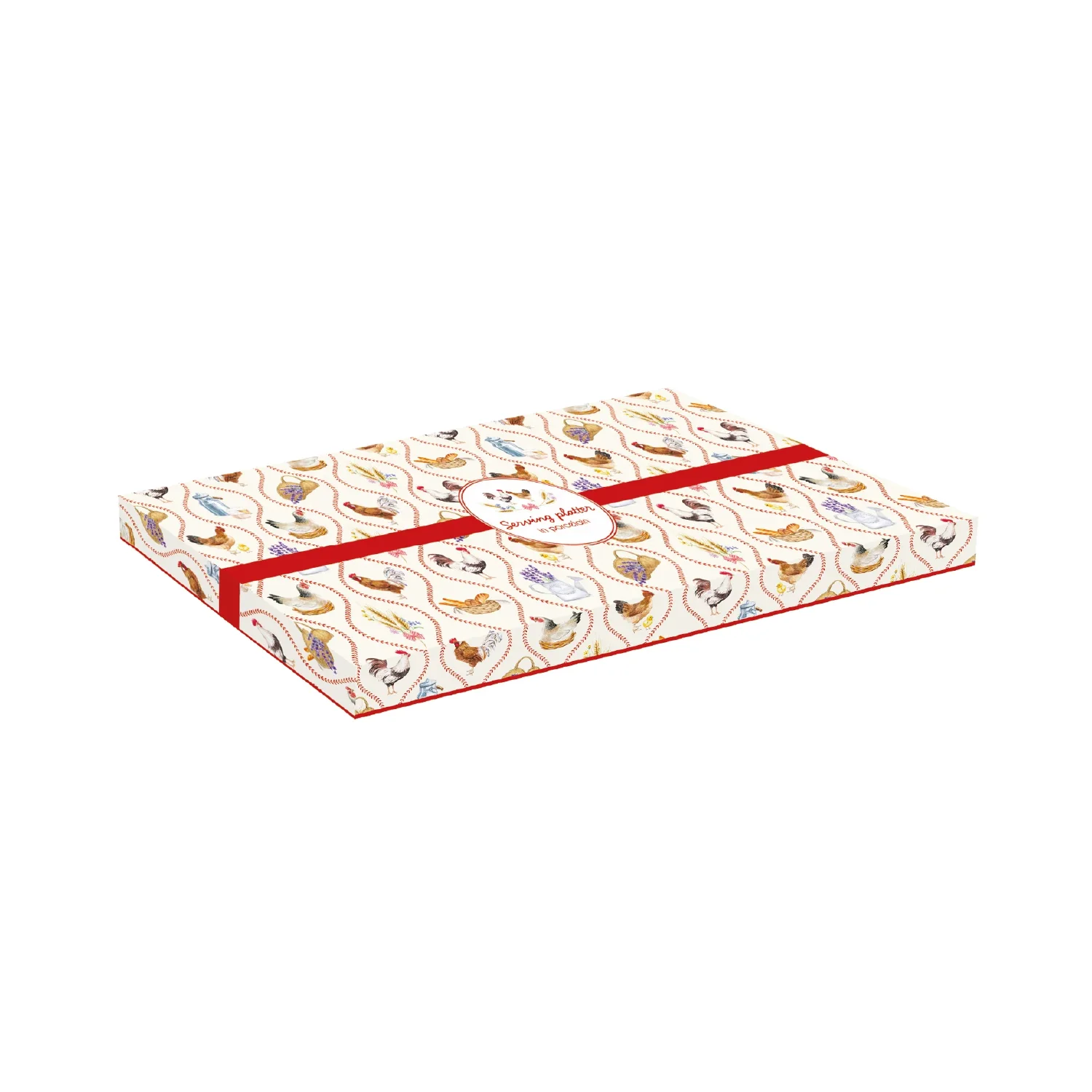 Alternative view of Serving platter in porcelain 35 x 15 cm COUNTRY LIFE