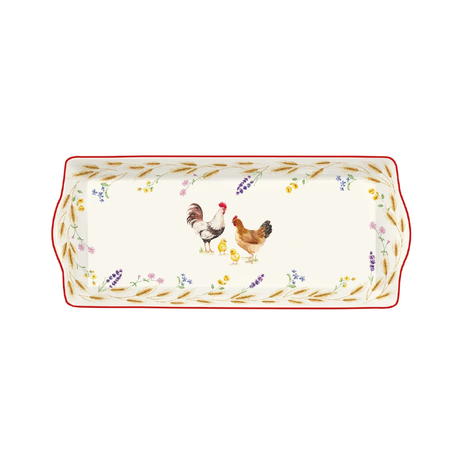 Serving platter in porcelain 35 x 15 cm COUNTRY LIFE