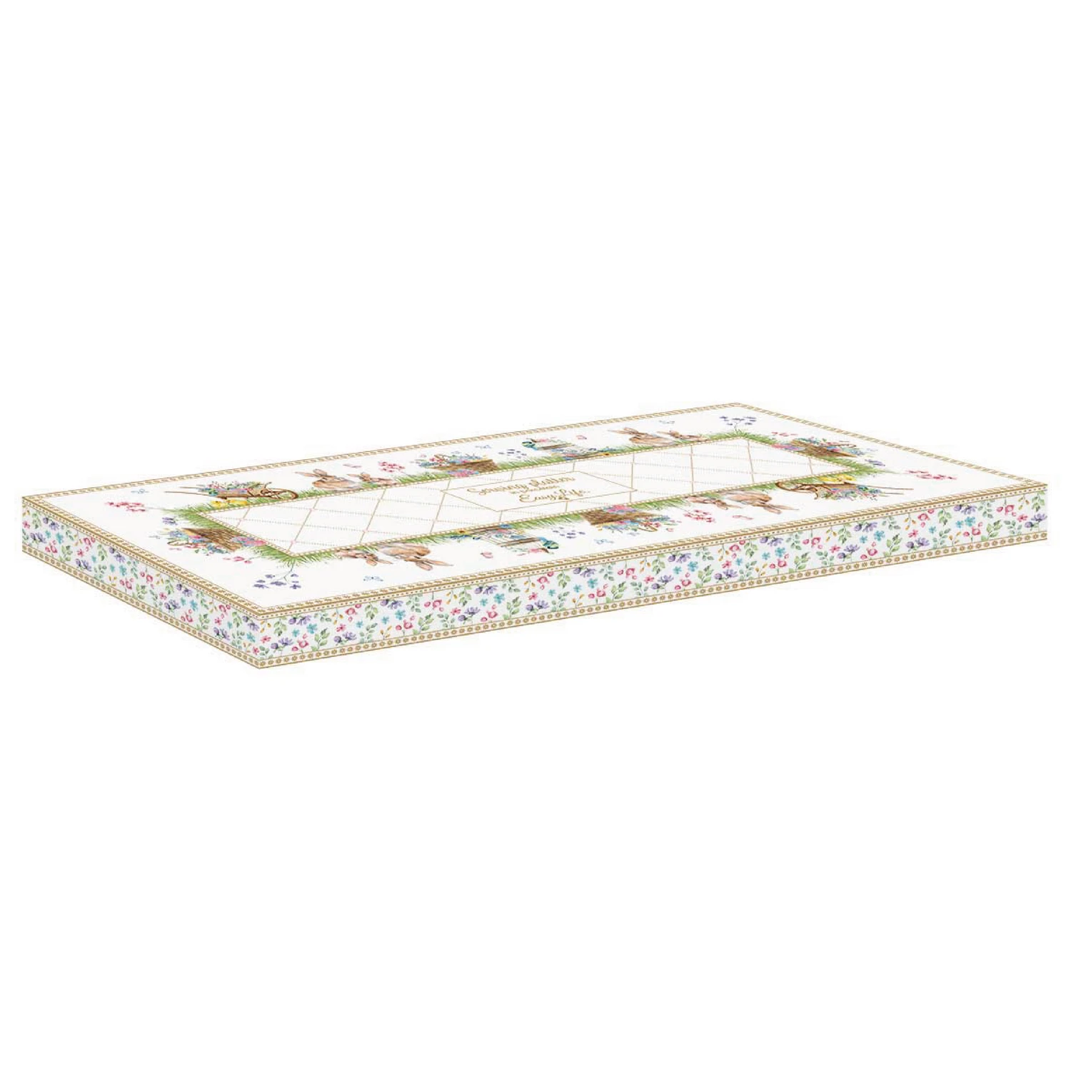 Alternative view of Serving platter in porcelain 35 x 15 cm SPRING BLOOM