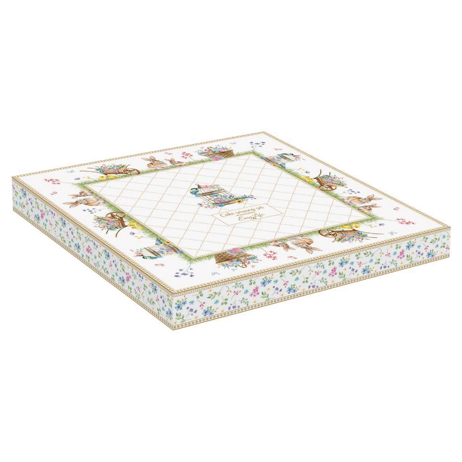 Alternative view of Cake plate with scoop in porcelain Ø 32 cm SPRING BLOOM
