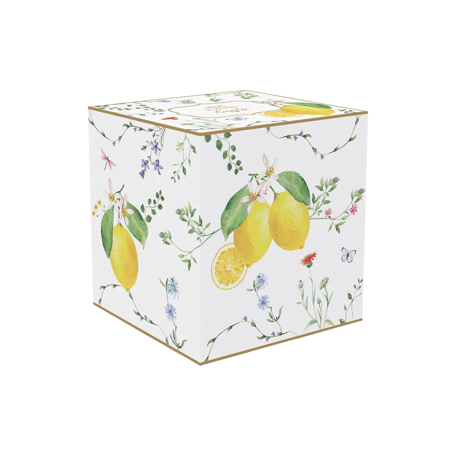 Alternative view of Mug in porcelain 275 ml FLEURS ET CITRONS