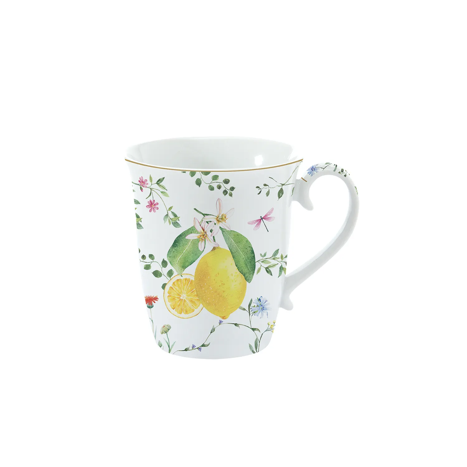Mug in porcelain 275 ml FLEURS ET CITRONS
