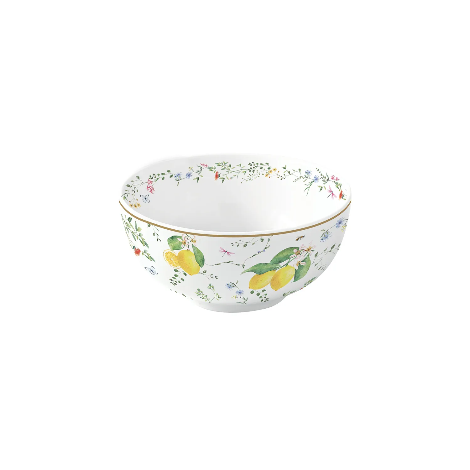 Bowl in porcelain Ø 12 cm FLEURS ET CITRONS
