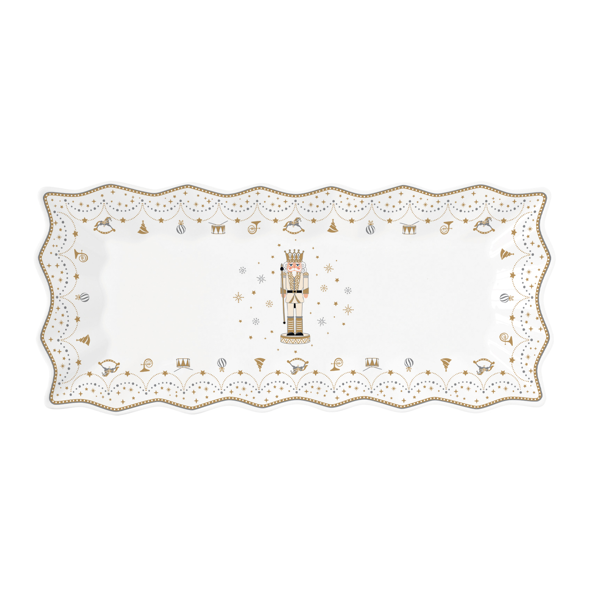 Service de plateau en porcelaine 40 x 18 cm ROYAL NUTCRACKER