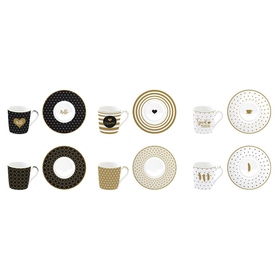 Set 6 tazzine espresso con piattini 100ml GOOD MORNING