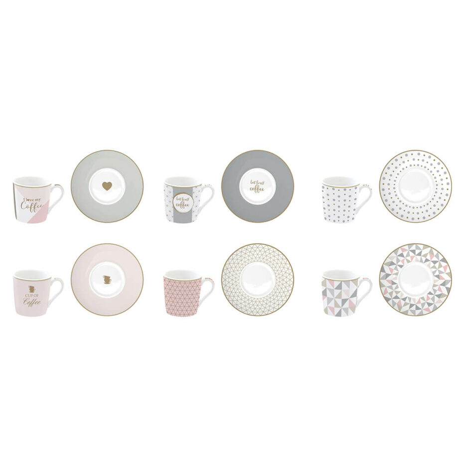 Set 6 tazzine espresso con piattini 100ml I LOVE COFFEE