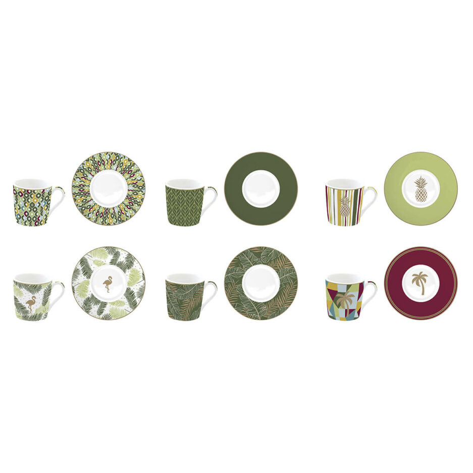 Set 6 tazzine espresso con piattini 100ml TROPICAL
