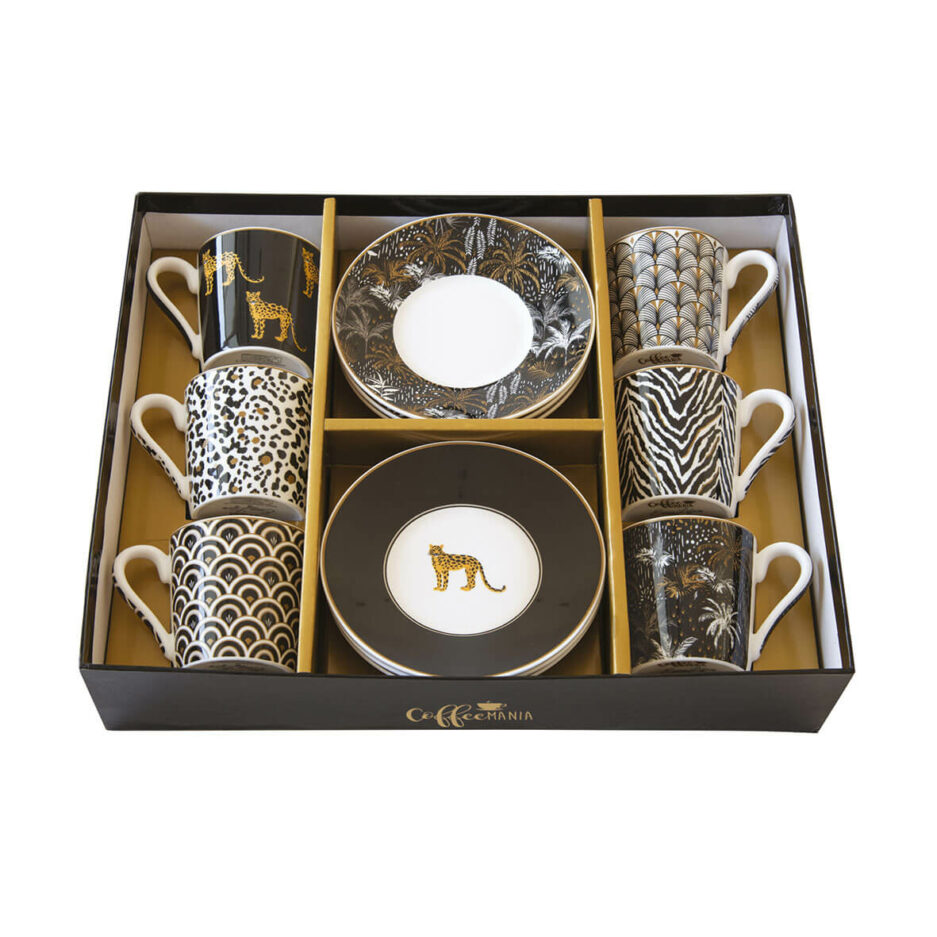 Set 6 espresso cups and saucers 100 ml SAVANA