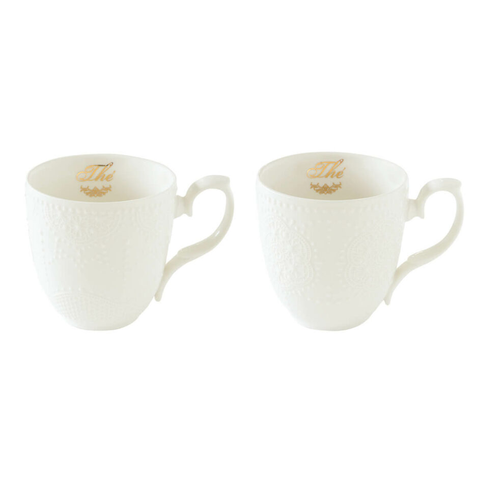 Set 2 porcelain mugs 320 ml in color box Maison Thè