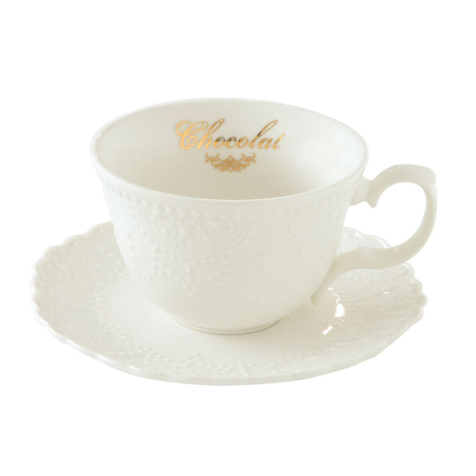Porcelain cup & saucer 250 ml in color box Chocolat