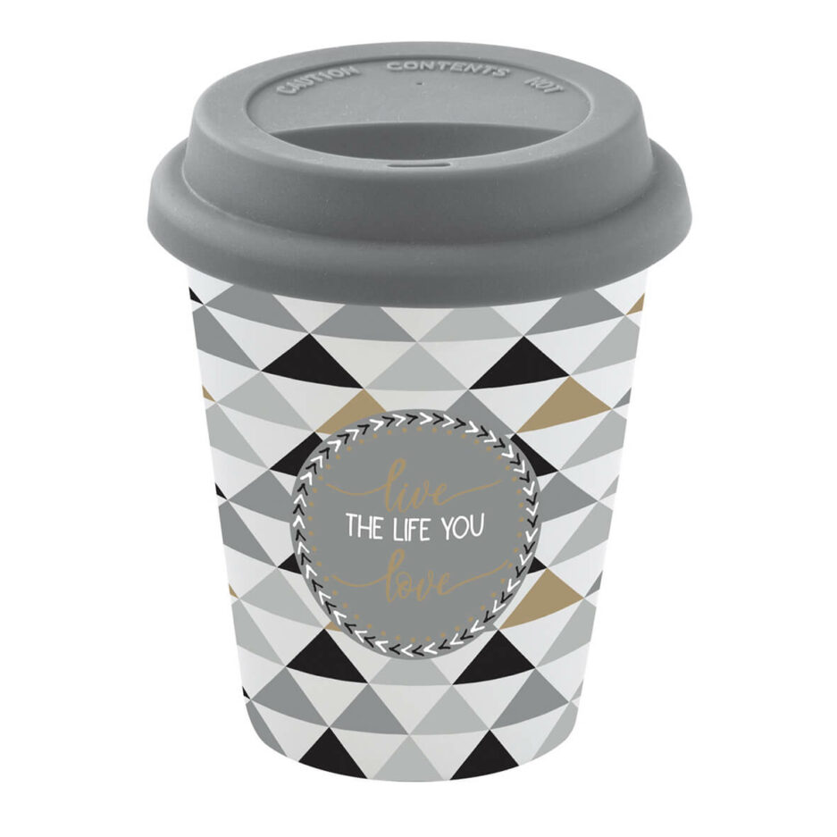 Travel mug 220 ml in scatola LIVE THE LIFE YOU LOVE