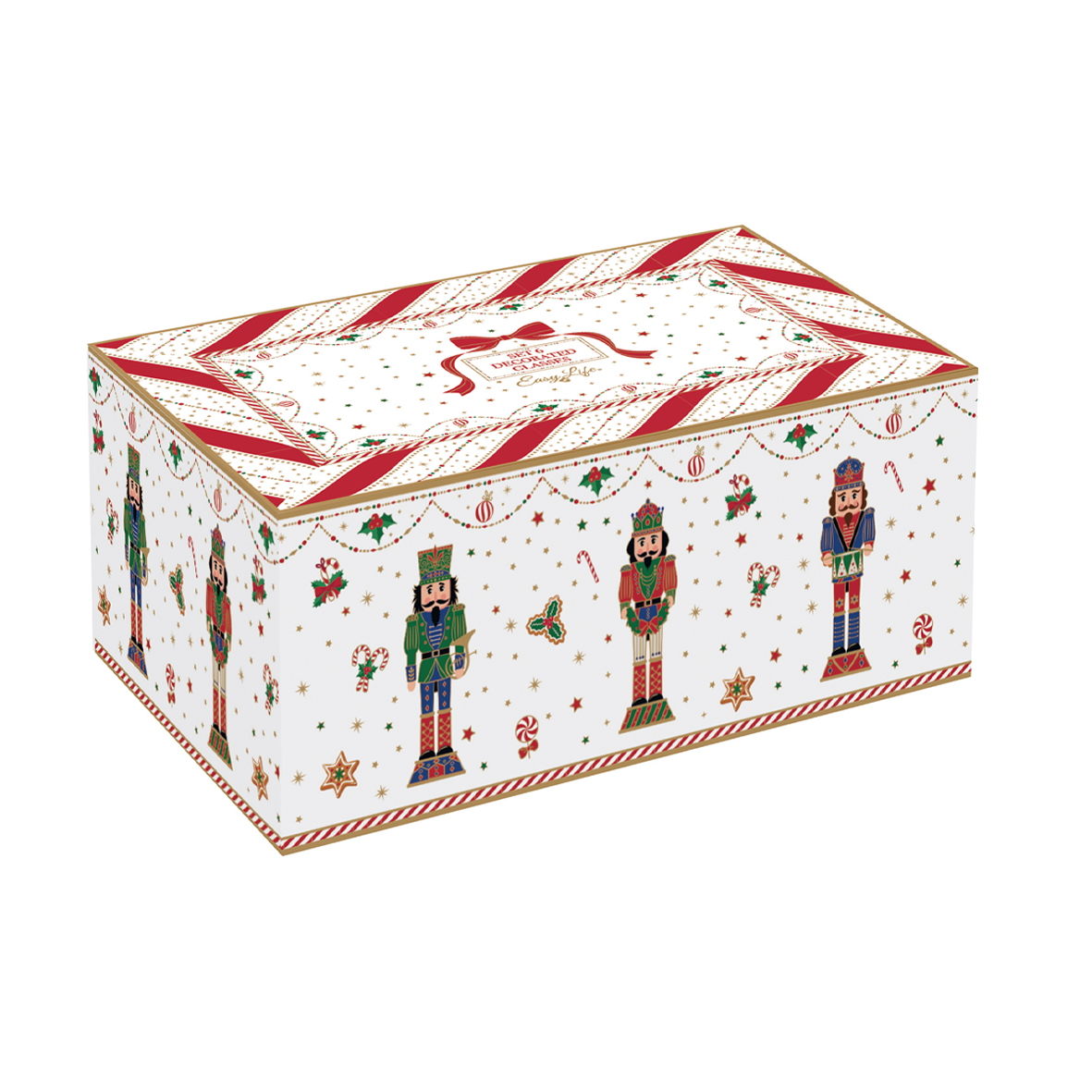 Alternative view of Set de 6 verres en verre décorés 250 ml NUTCRACKER TWIST