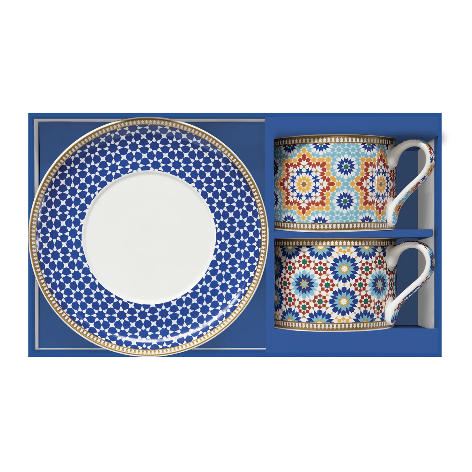 Alternative view of Set of 2 cups with saucer in porcelain 240 ml MARRAKECH