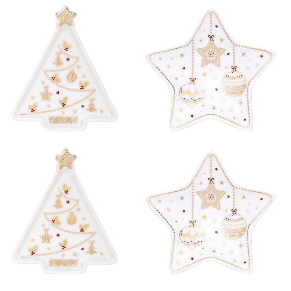 Set 4 poggiabustine da the CHRISTMAS LIGHTS