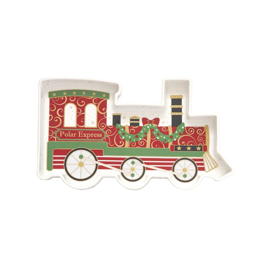 Porcelain serving platter 25x15 in colour box POLAR EXPRESS