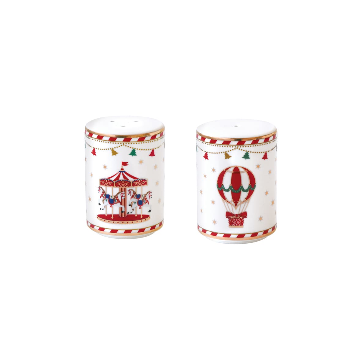Ensemble Salière Et Poivrière Père Noël Et Rudolph - Déco De Table De Noël Mignonne