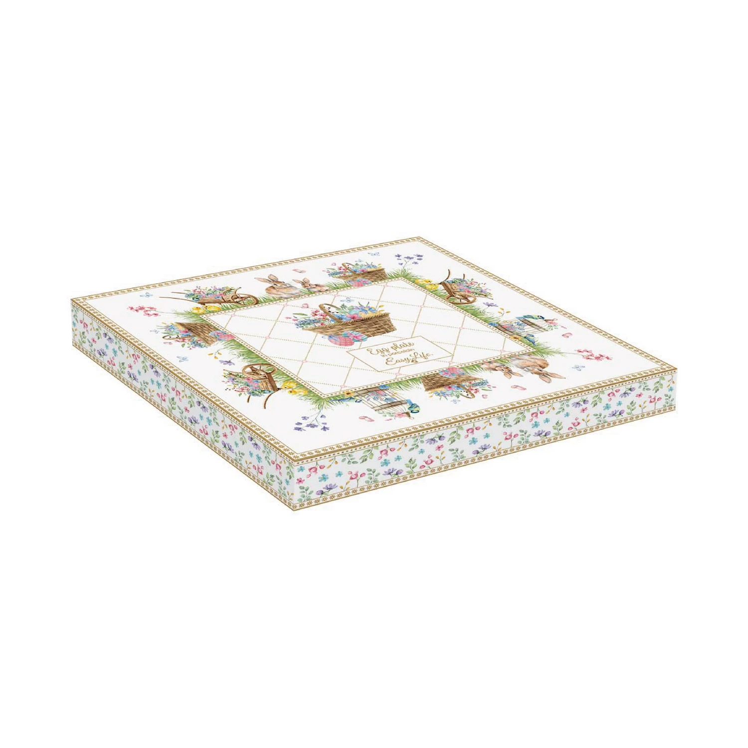 Alternative view of Egg serving plate in porcelain Ø 21 cm SPRING BLOOM