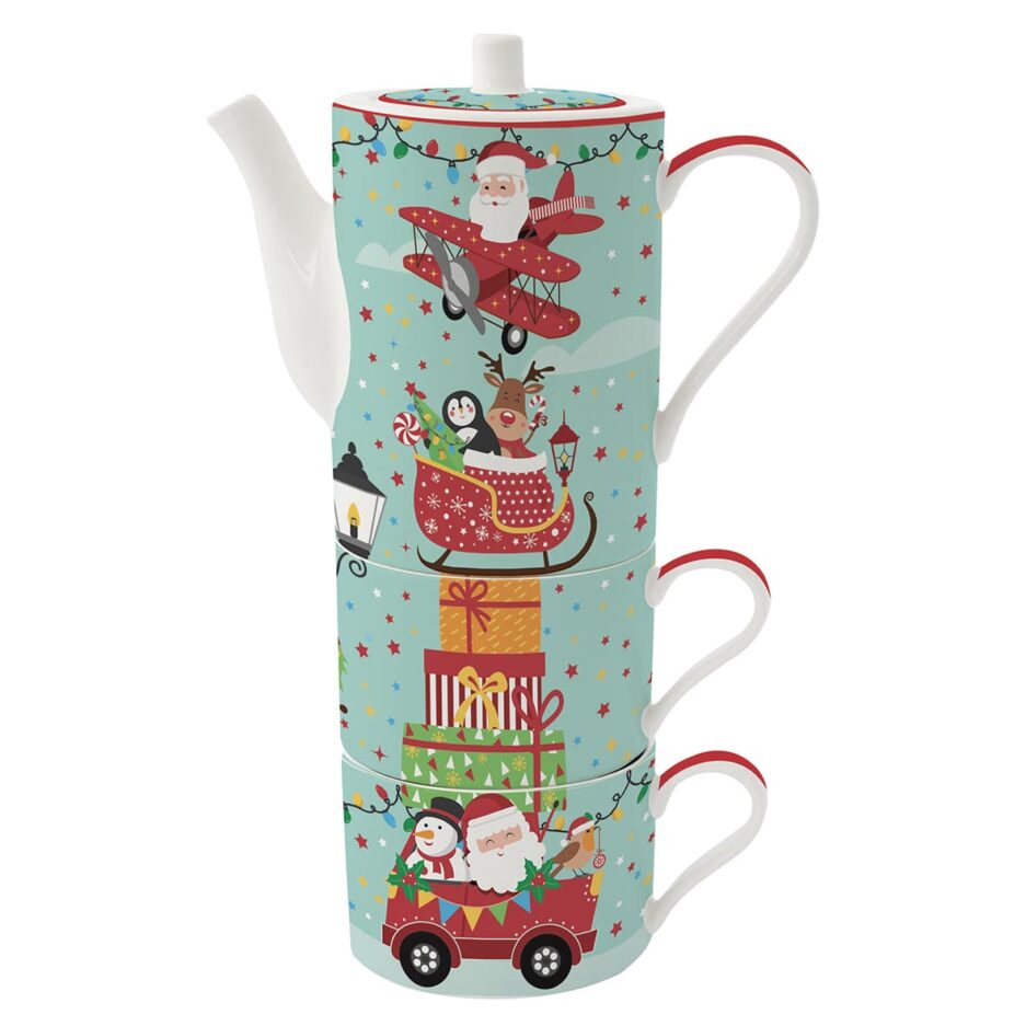 Teiera con 2 tazze CHRISTMAS FRIENDS