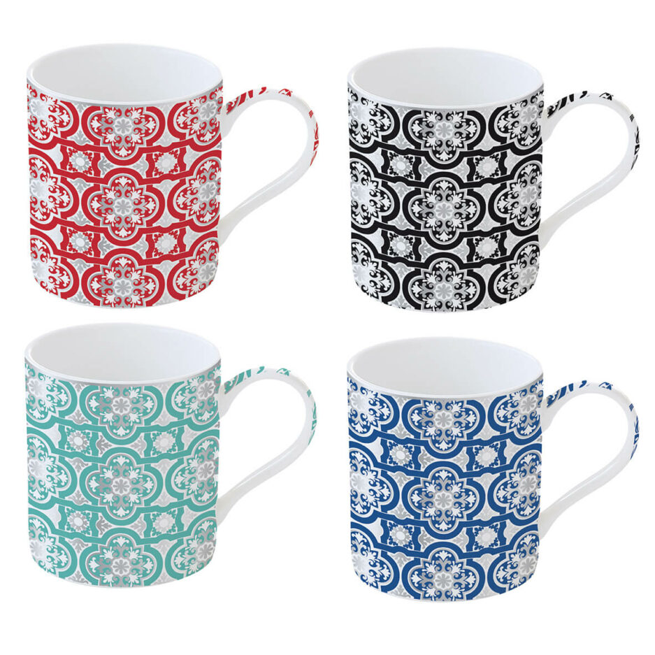 Porcelain mug 350 ml assorted decorations ARABESQUE