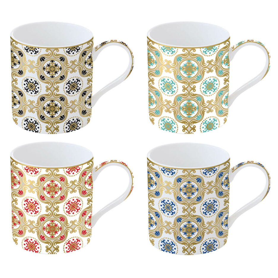 Porcelain mug 350 ml assorted decorations ORNAMENTAL