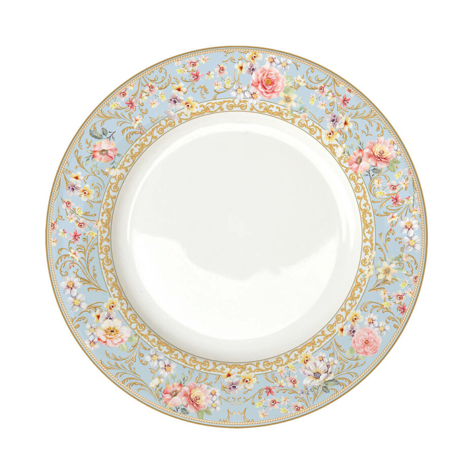 Assiette plate Ø 27 cm en Bone China Majestic FLOWERS