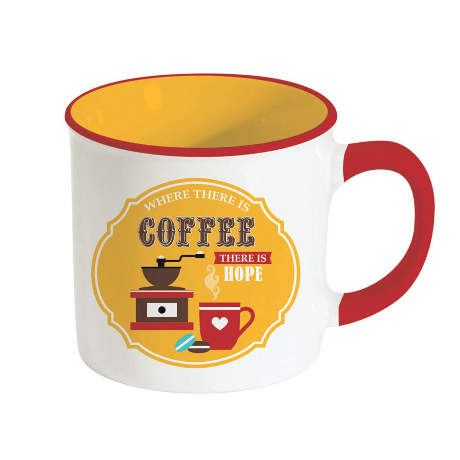 Mug singolo in stoneware 300ml in scatola ORANGE