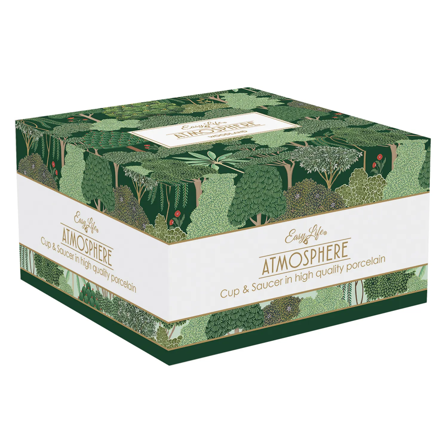 Alternative view of Tazza da colazione con piatto in porcellana 400 ml WOODLAND