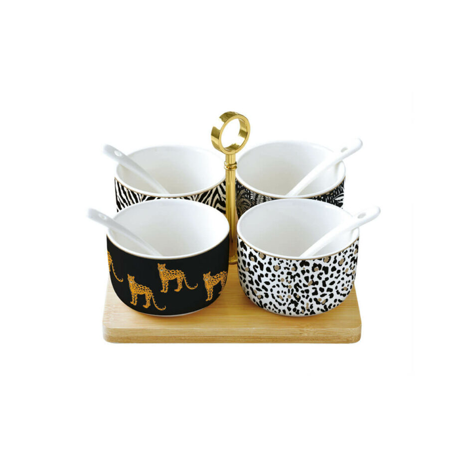 Set aperitivo in bamboo SAVANA