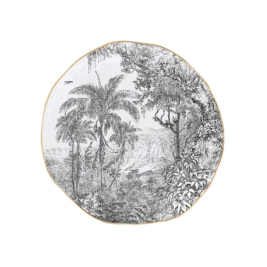 Assiette en porcelaine Ø 19 cm RAIN FOREST